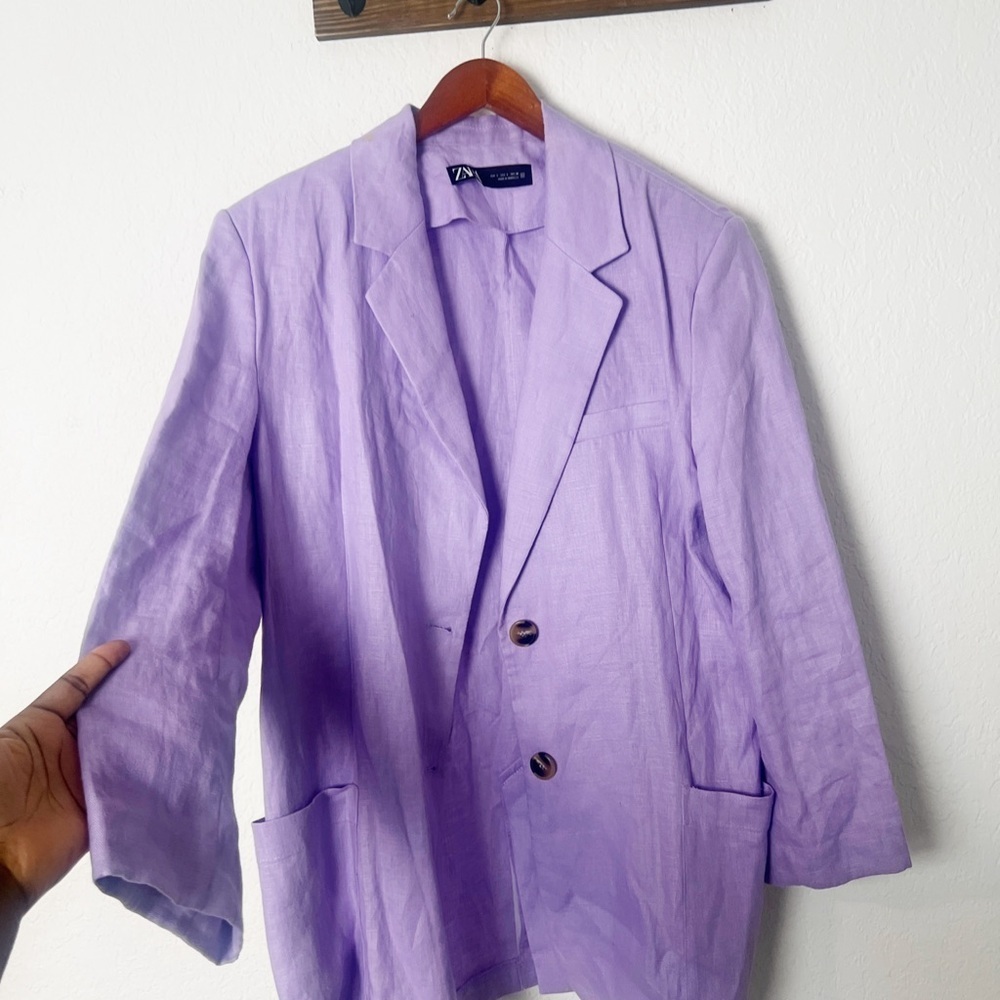 Zara Purple Blazer - Picture 5 of 11